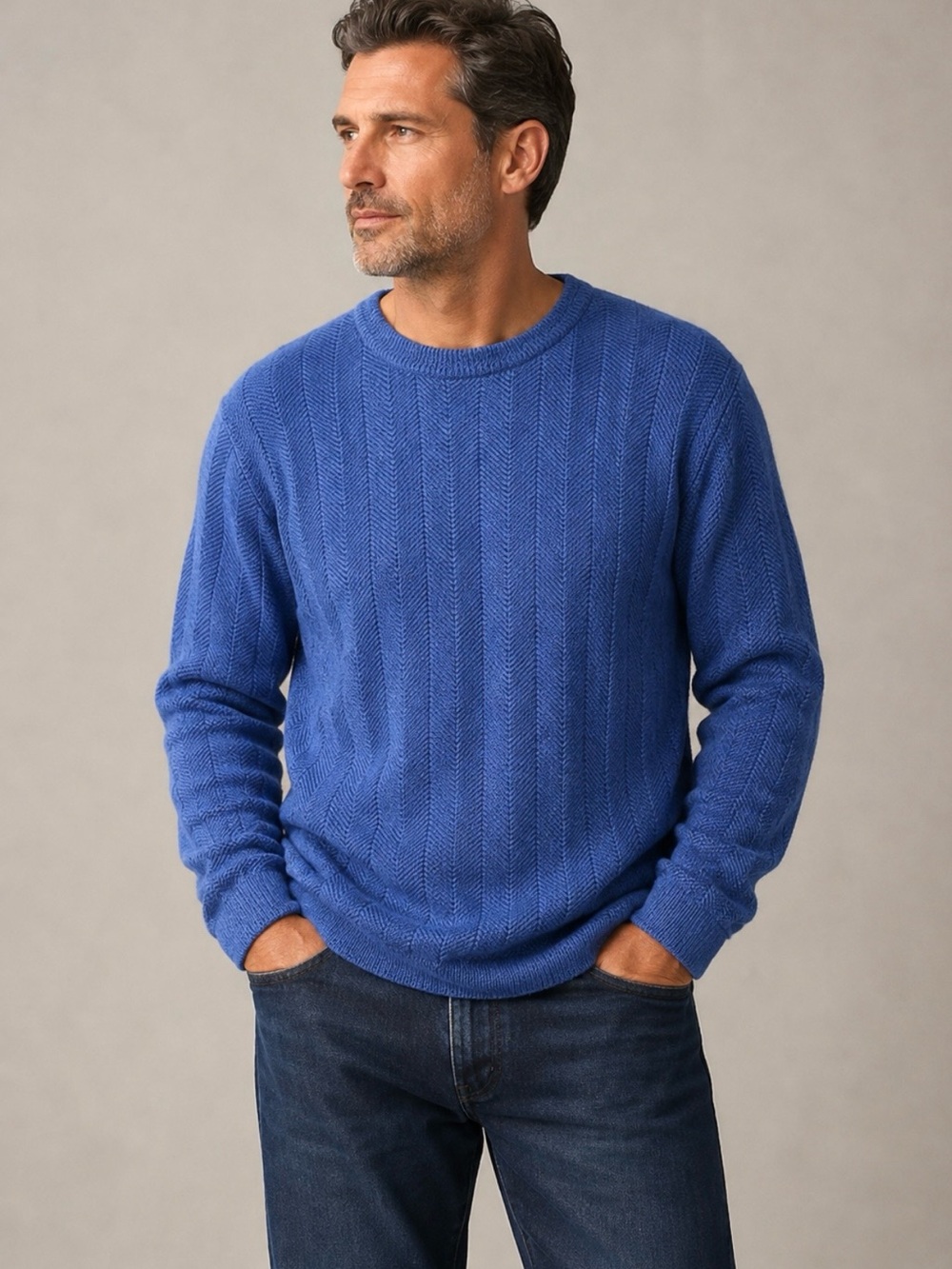 Steve & Barry’s Sz XXL Men's Crewneck Sweater Royal Blue Cotton Pullover